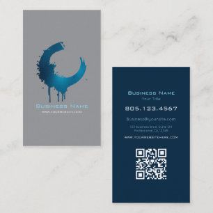 Moderne dunkelgraue und blaue Farbmischung Benut Visitenkarte