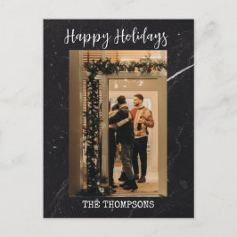 moderne dunkelgrüne elegante Weihnachtskarten Feiertagspostkarte