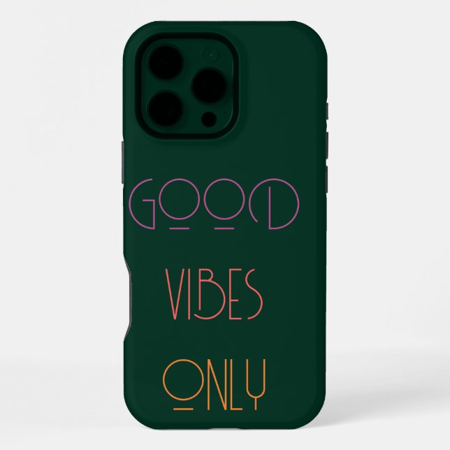 Moderne dunkelgrüne Monogramm-Initialen Zeitgenöss iPhone Hülle (Rückseite)