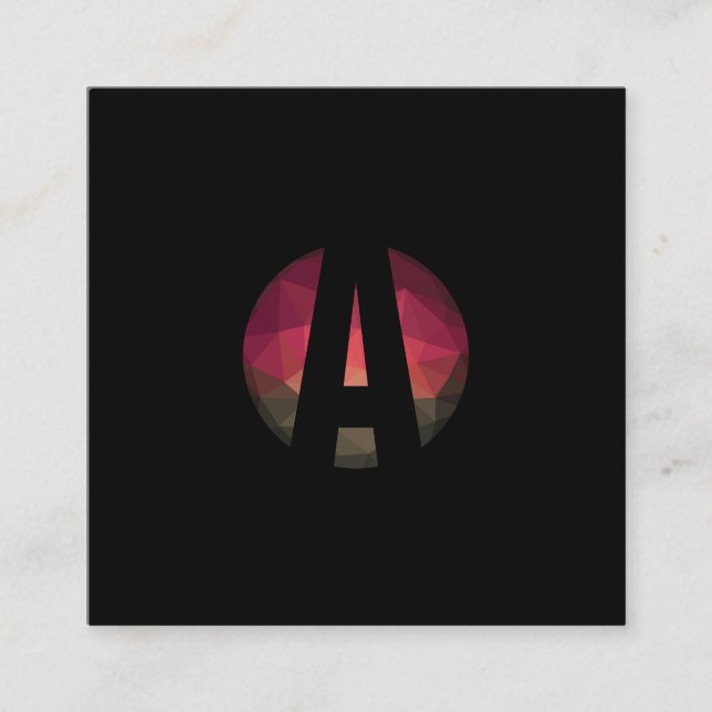 Moderne dunkle Farben, trendige Design-Business Quadratische Visitenkarte (Vorderseite)