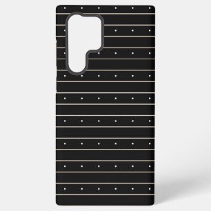 Moderne dunkle gotische Pinstripenlinien und Punkt Samsung Galaxy Hülle