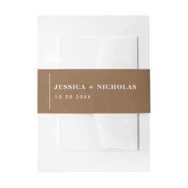Moderne Dunkle Taupe Elegante Minimalistische Hoch Einladungsbanderole