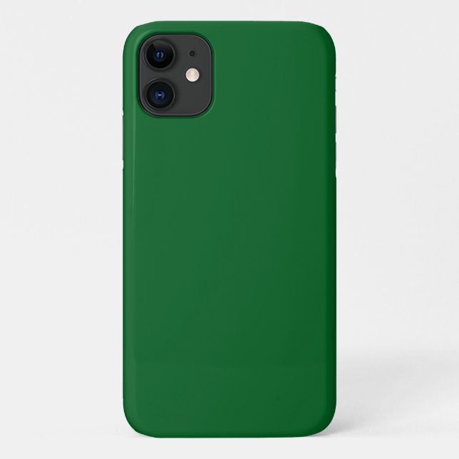 Moderne dunkle Waldgrün-Einfarbig  Case-Mate iPhone Hülle (Rückseite)