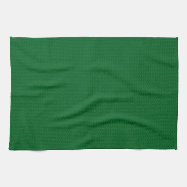 Moderne dunkle Waldgrün-Einfarbig  Geschirrtuch (Horizontal)