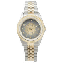 Moderne dunkle Zweifarbig-Klassik-Uhr individuell 