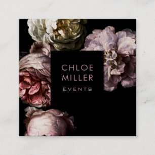 Moderne dunkles Schwarz-quadratische mit Quadratische Visitenkarte