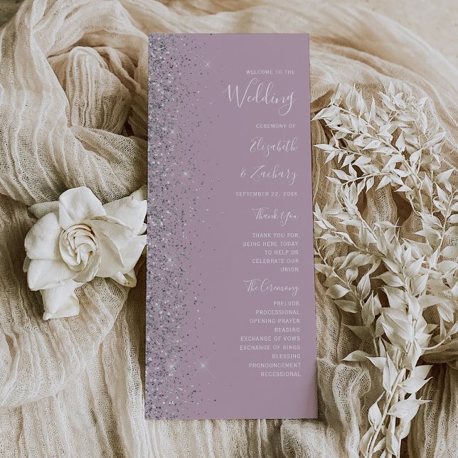 Moderne Dusty Lilac Silver Glitzer Wedding (Von Creator hochgeladen)