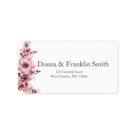 Moderne Dusty-Rose-Hochzeit Adressaufkleber