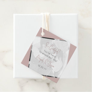 Moderne Dusty Rose Minimalistisch Lässige Hochzeit Geschenkanhänger