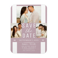 Moderne Dusty Rose Rosa Save the Date Hochzeitssti