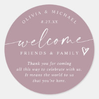 Moderne Dusty Rose Wedding Welcome Hotel Bag
