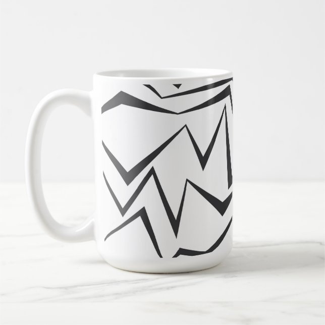 Moderne, dynamische, einfache, mutige abstrakte Gr Kaffeetasse (Links)