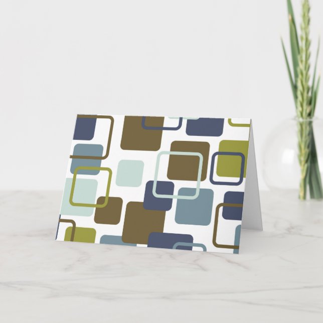 Moderne Eames Rechtecke 1 Karte (Vorderseite)