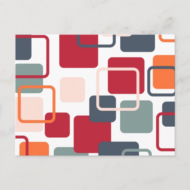 Moderne Eames-Rechtecke 4 Postkarte (Vorderseite)