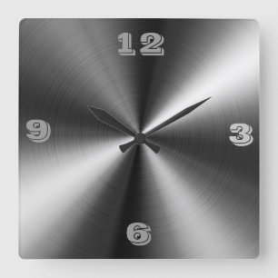 Moderne Edelstahl Tic Toc Design Quadratische Wanduhr