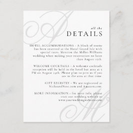 Moderne Edge-Elegant-Minimal-Monogramm-Details Begleitkarte