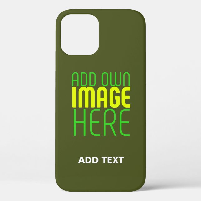 MODERNE EDITABLE ARMY GREEN IMAGE TEMPLATE Case-Mate iPhone HÜLLE (Rückseite)
