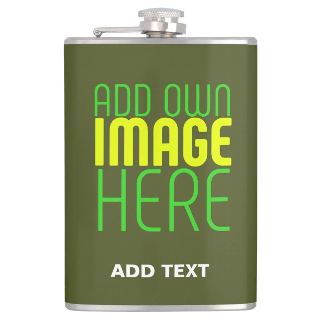 MODERNE EDITABLE ARMY GREEN IMAGE TEMPLATE FLACHMANN (Vorderseite)