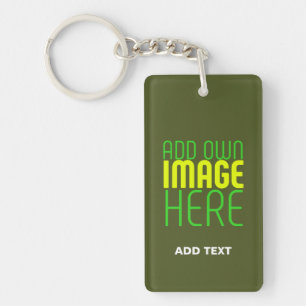 MODERNE EDITABLE ARMY GREEN IMAGE TEMPLATE SCHLÜSSELANHÄNGER