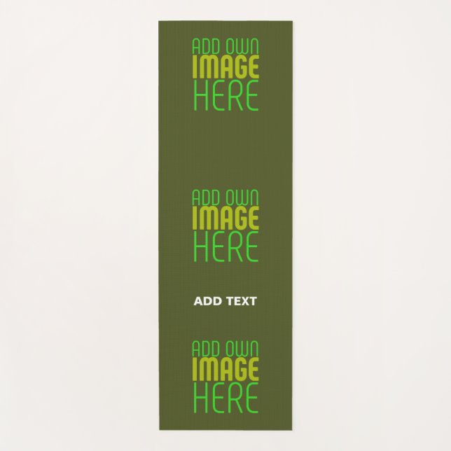 MODERNE EDITABLE ARMY GREEN IMAGE TEMPLATE YOGAMATTE (Vorderseite)