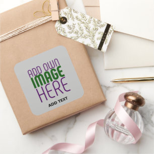 MODERNE EDITABLE ASH IMAGE TEMPLATE GIFTING QUADRATISCHER AUFKLEBER