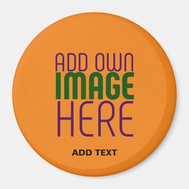 MODERNE EDITABLE DUNK ORANGE IMAGE-TEMPLATE MAGNET (Vorne)