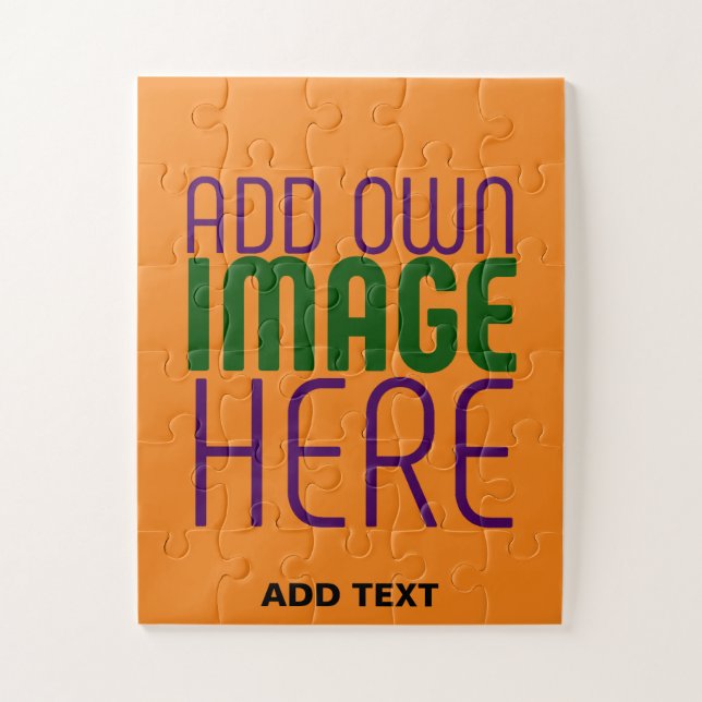 MODERNE EDITABLE DUNK ORANGE IMAGE-TEMPLATE PUZZLE (Vertikal)