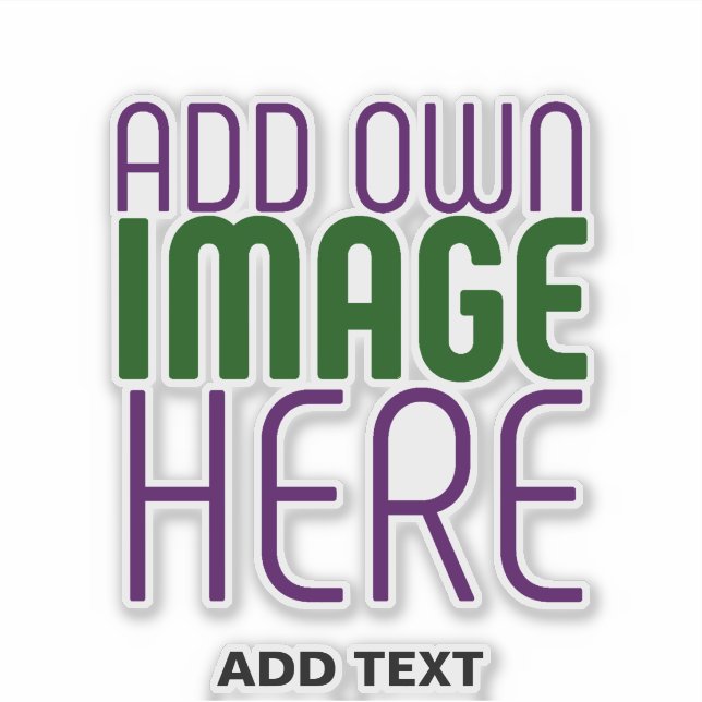 MODERNE EDITABLE EINFACHE, KLARE BILDTEXTVORLAGE AUFKLEBER (Vorderseite)