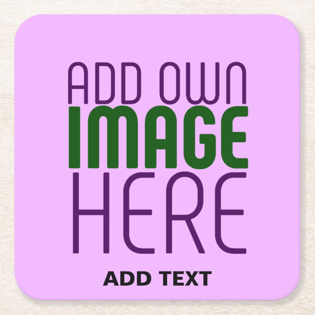 MODERNE EDITABLE EINFACHE MAUVE BILDERTEMPLATE RECHTECKIGER PAPPUNTERSETZER (Vorderseite)