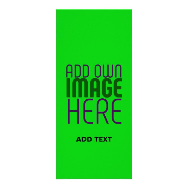MODERNE, EDITABLE LIME GREEN BILDTEXTVORLAGE WERBEKARTE (Vorne)