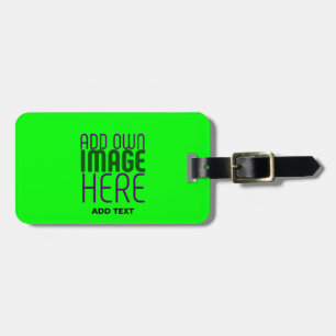 MODERNE, EDITABLE NEON GREEN IMAGE TEMPLATE GEPÄCKANHÄNGER