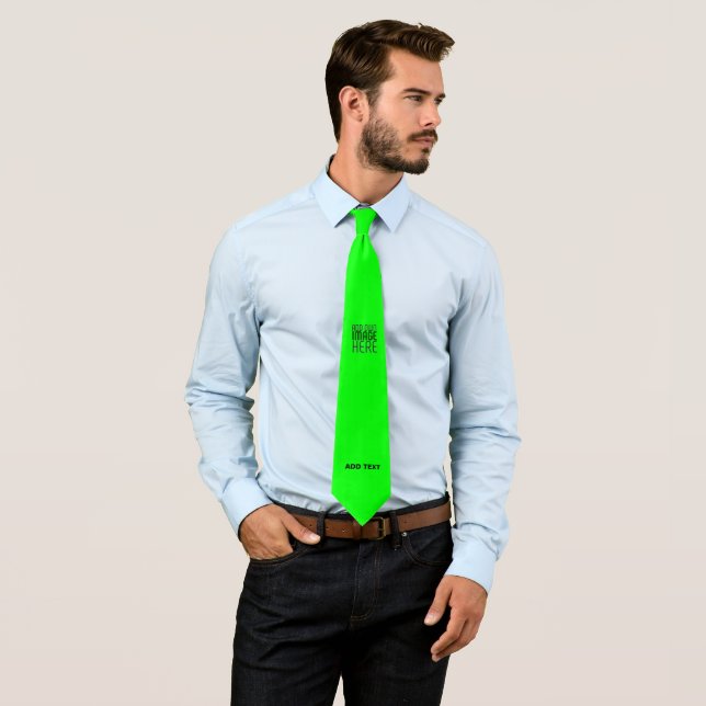 MODERNE, EDITABLE NEON GREEN IMAGE TEMPLATE KRAWATTE (Beispiel)