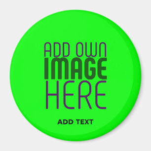 MODERNE, EDITABLE NEON GREEN IMAGE TEMPLATE MAGNET