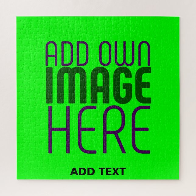 MODERNE, EDITABLE NEON GREEN IMAGE TEMPLATE PUZZLE (Vertikal)