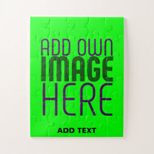 MODERNE, EDITABLE NEON GREEN IMAGE TEMPLATE PUZZLE