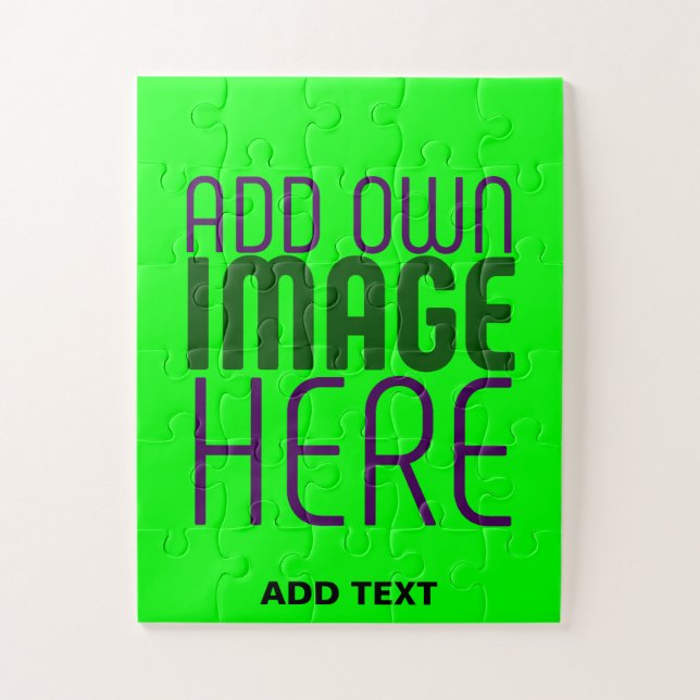 MODERNE, EDITABLE NEON GREEN IMAGE TEMPLATE PUZZLE (Vertikal)