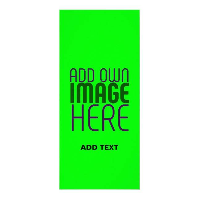 MODERNE, EDITABLE NEON GREEN IMAGE TEMPLATE WERBEKARTE (Vorne)