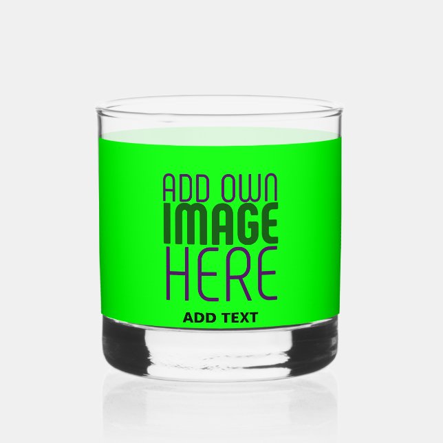 MODERNE, EDITABLE NEON GREEN IMAGE TEMPLATE WHISKYGLAS (Vorderseite)