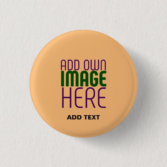 MODERNE EDITABLE PEACH ORANGE IMAGE TEMPLATE BUTTON (Vorderseite)