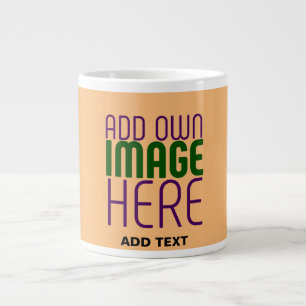 MODERNE EDITABLE PEACH ORANGE IMAGE TEMPLATE Jumbo-Tasse