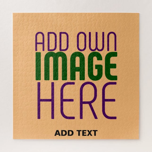 MODERNE EDITABLE PEACH ORANGE IMAGE TEMPLATE PUZZLE (Vertikal)