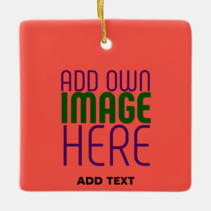 MODERNE EDITABLE RED ORANGE IMAGE TEMPLATE KERAMIKORNAMENT