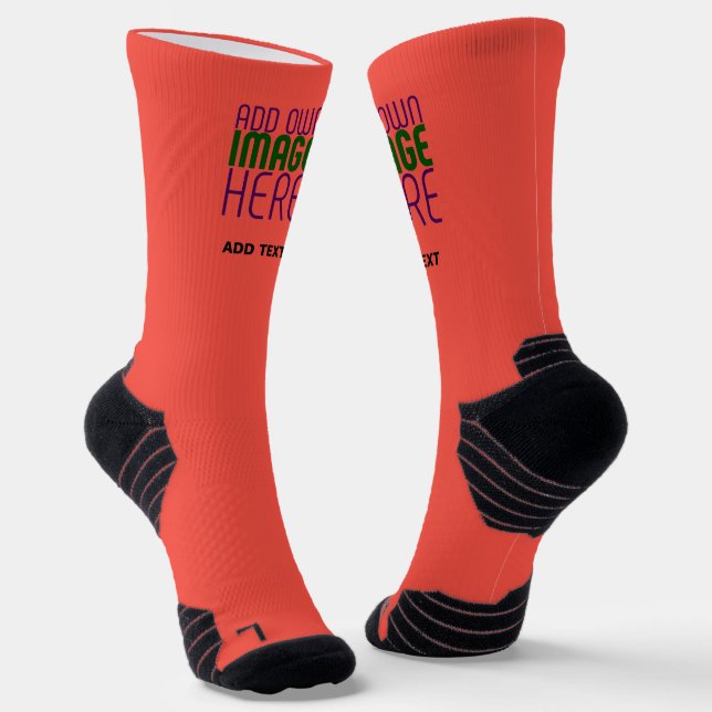 MODERNE EDITABLE RED ORANGE IMAGE TEMPLATE SOCKEN (Gewinkelt)