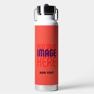 MODERNE EDITABLE RED ORANGE IMAGE TEMPLATE TRINKFLASCHE