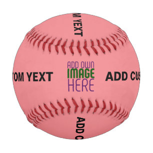 MODERNE, EDITABLE SALMON PINK BILDTEMPLATE BASEBALL