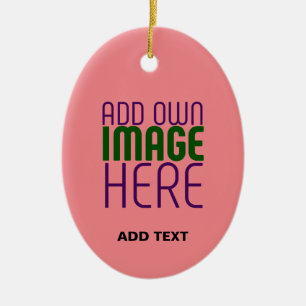 MODERNE, EDITABLE SALMON PINK BILDTEMPLATE KERAMIK ORNAMENT