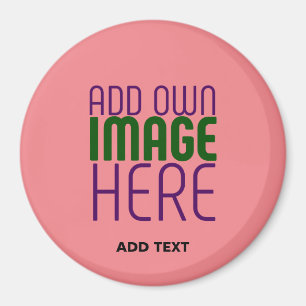 MODERNE, EDITABLE SALMON PINK BILDTEMPLATE MAGNET