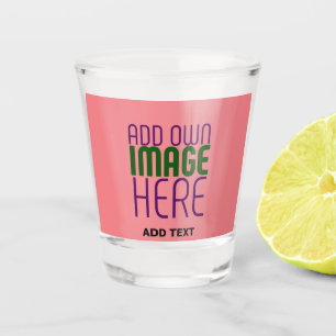 MODERNE, EDITABLE SALMON PINK BILDTEMPLATE SCHNAPSGLAS