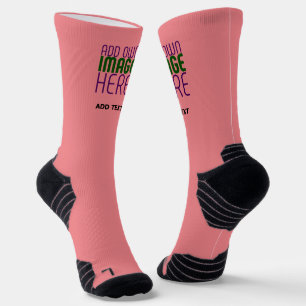 MODERNE, EDITABLE SALMON PINK BILDTEMPLATE SOCKEN