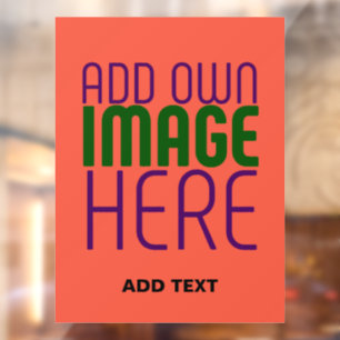 MODERNE EDITABLE TOMATO RED IMAGE TEXT TEMPLATE FENSTERAUFKLEBER